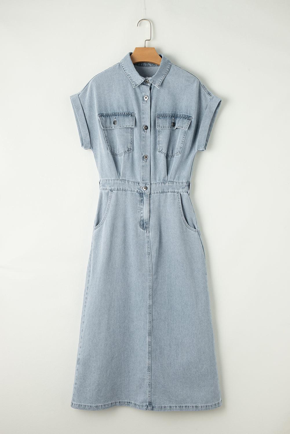 Olivia – Elegant dress with short batwing sleeves