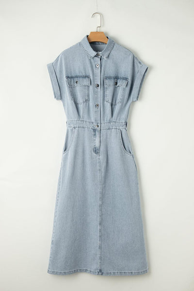 Olivia – Elegant dress with short batwing sleeves