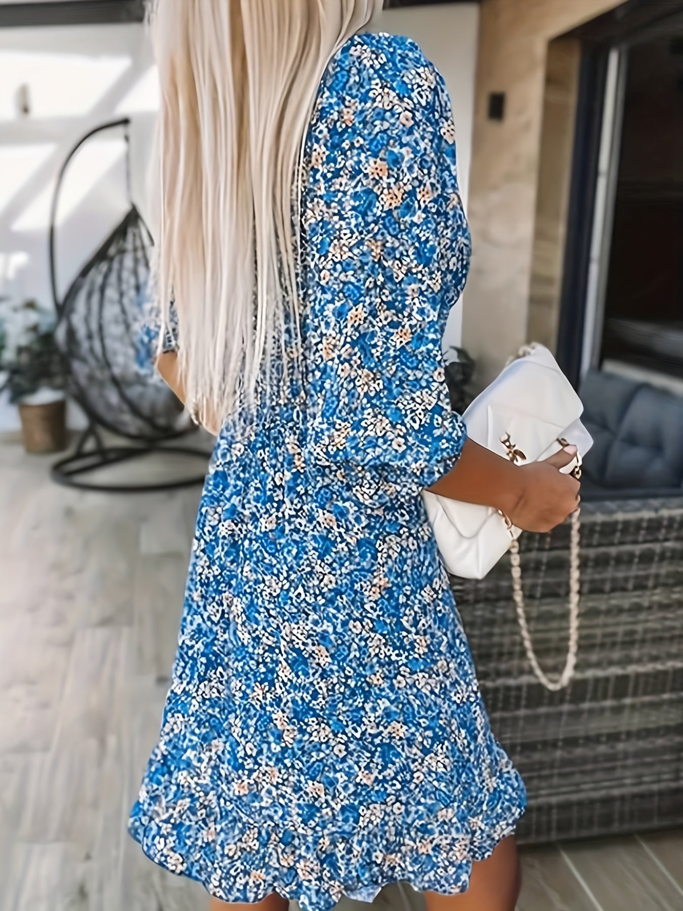 Estella - Floral Shirred Waist Dress