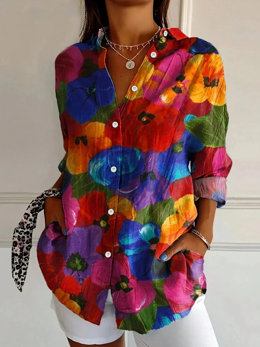 Flora - Blouse With A Playful Print