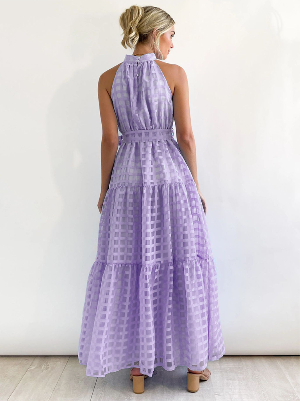 Raila - Elegant Halter Neck Maxi Dress