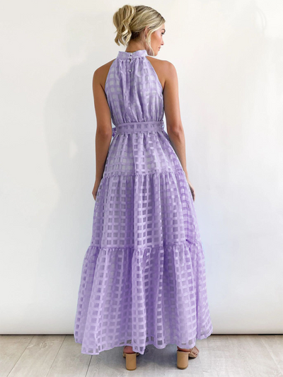 Raila - Elegant Halter Neck Maxi Dress