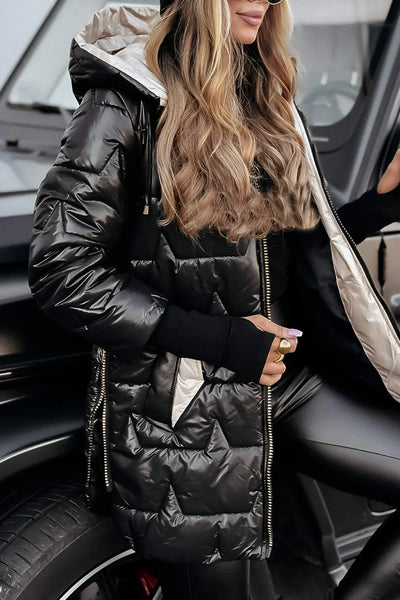 Nolwen – Elegant Winter Coat with Hood and Padding