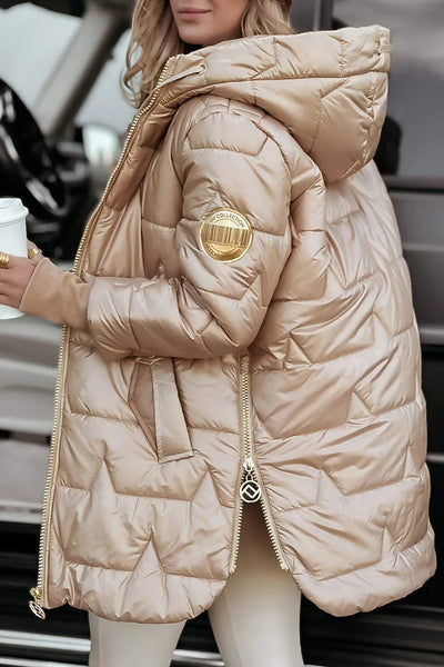 Nolwen – Elegant Winter Coat with Hood and Padding
