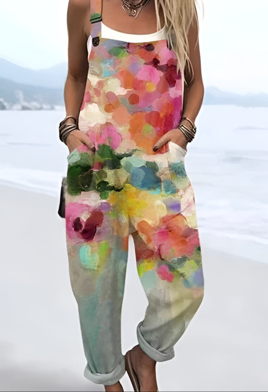 Ingeborg – Watercolour Bloom Dungarees