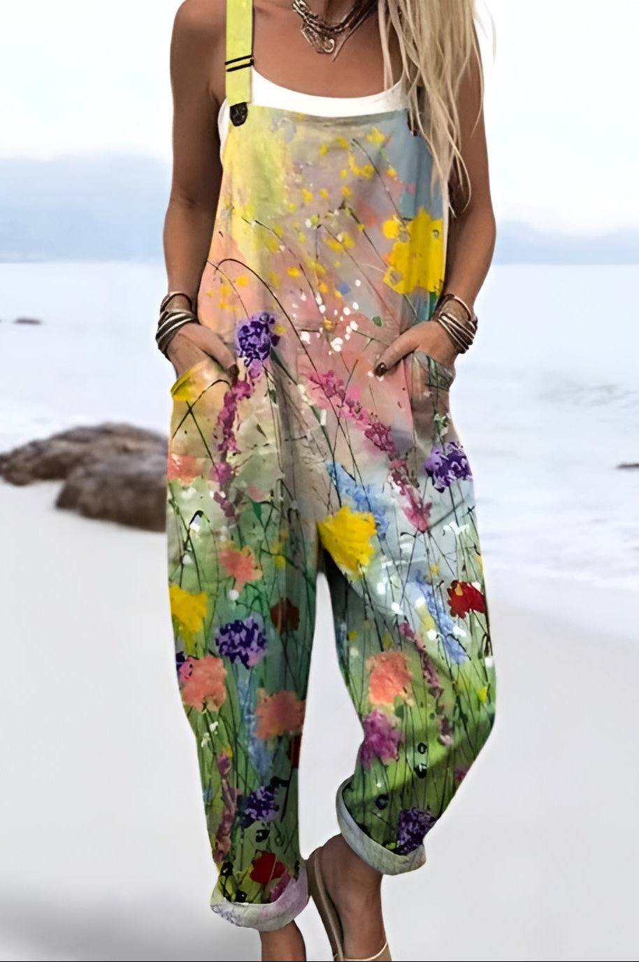Freja – Wildflower Meadow Dungarees