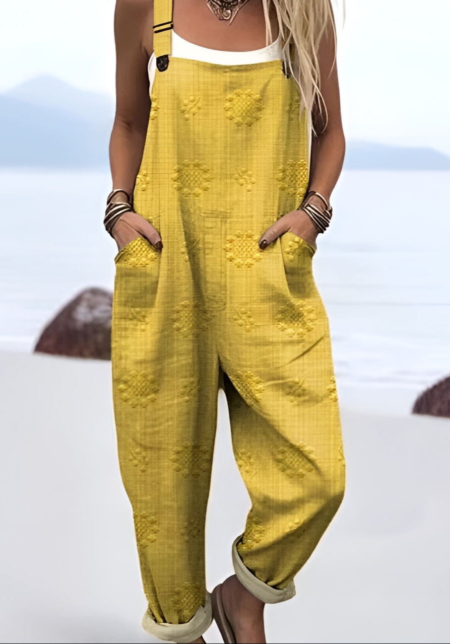 Maj – Sun-patterned Overalls with Pockets