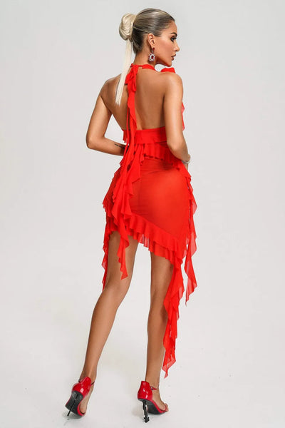 Amelia | Sculpted Mesh Midi Dress