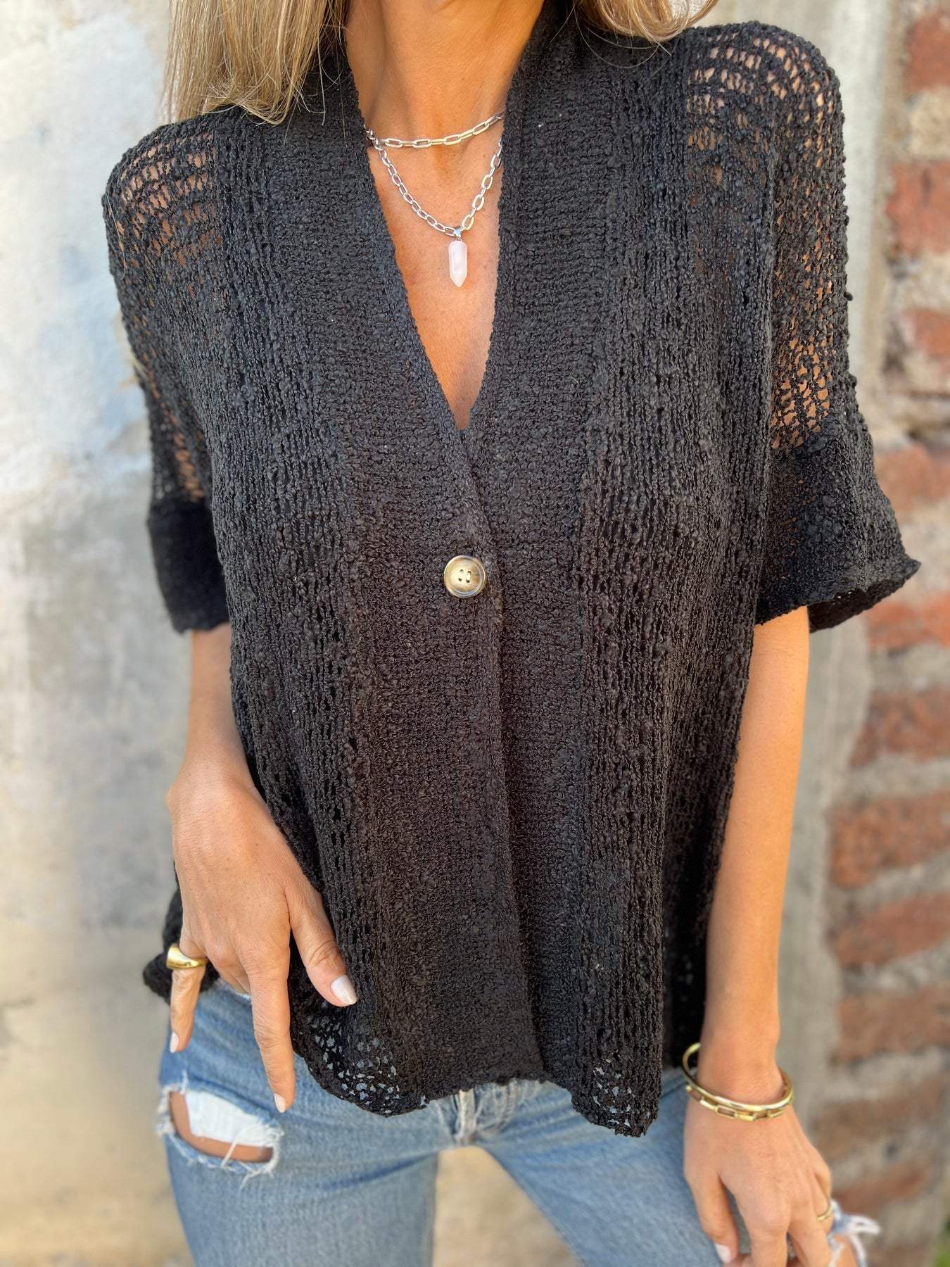 Marise | Textured Knit Blouse