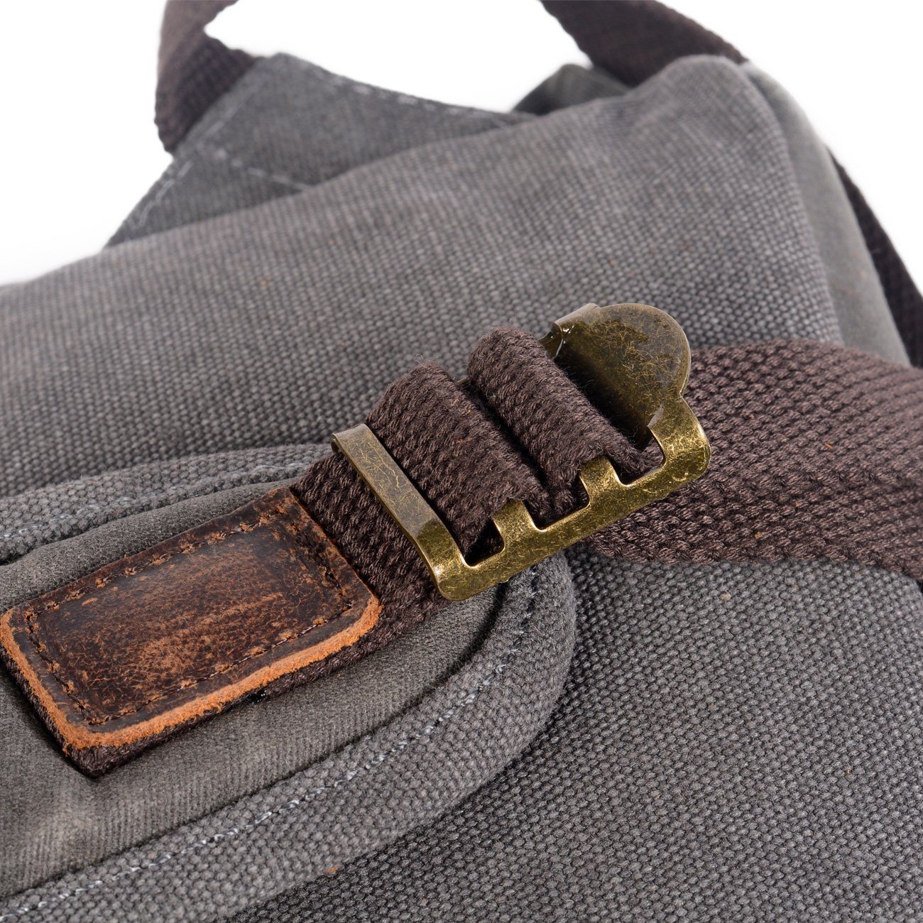 Salzburg - Linen and leather backpack