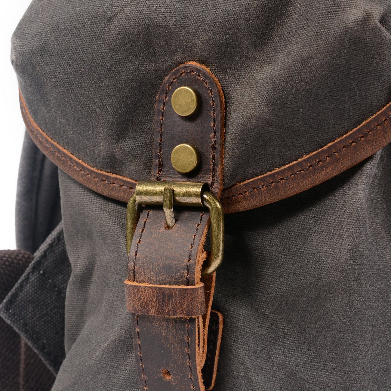 Salzburg - Linen and leather backpack