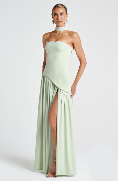 Jaycie - Stunning Strapless High Slit Maxi Dress