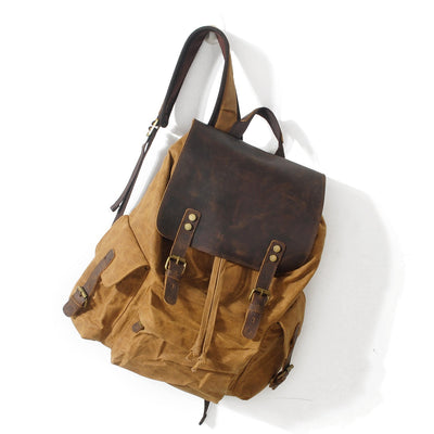 Copenhagen - Backpack made from wax-coated canvas
