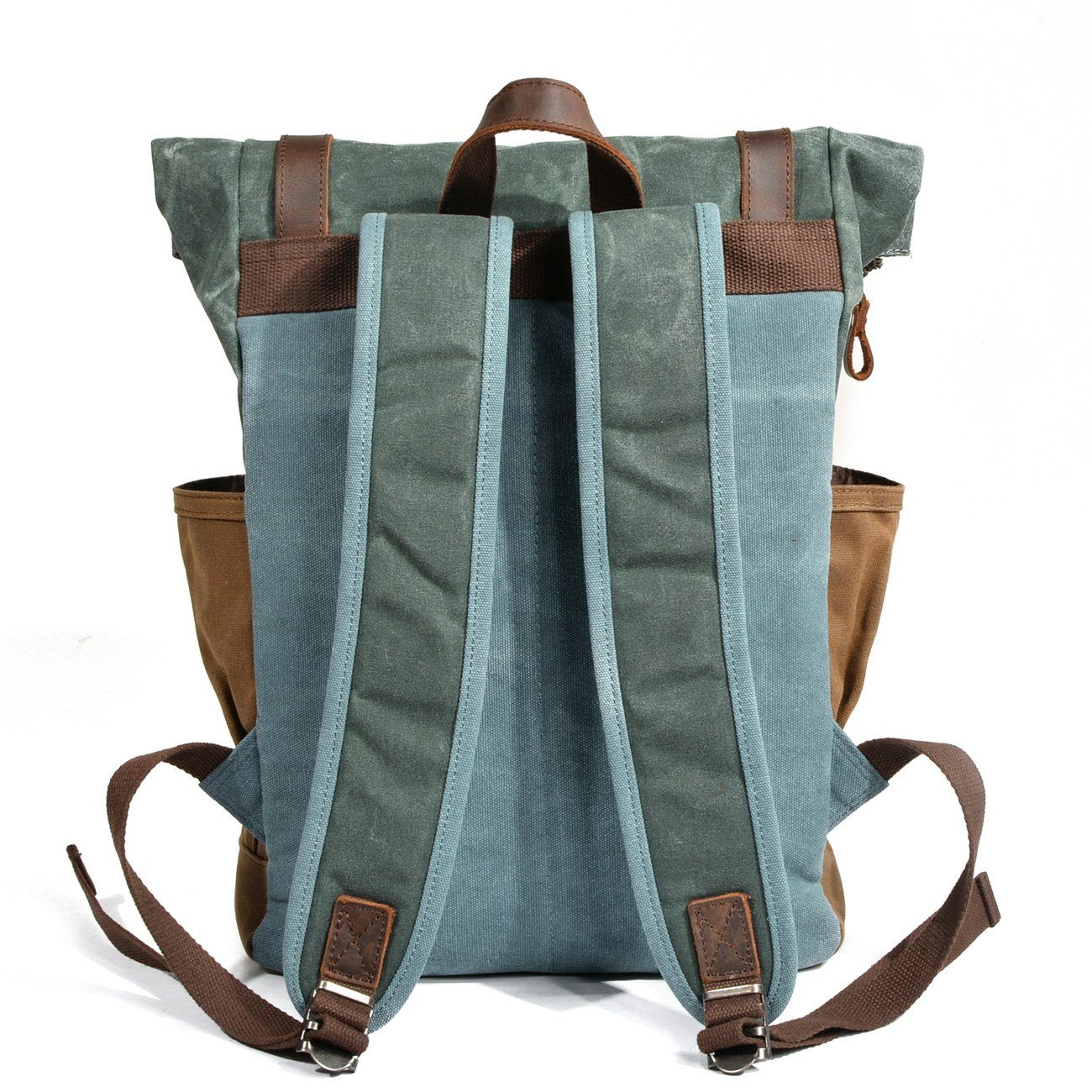 Marseille - Roll-top backpack made from wax-coated canvas