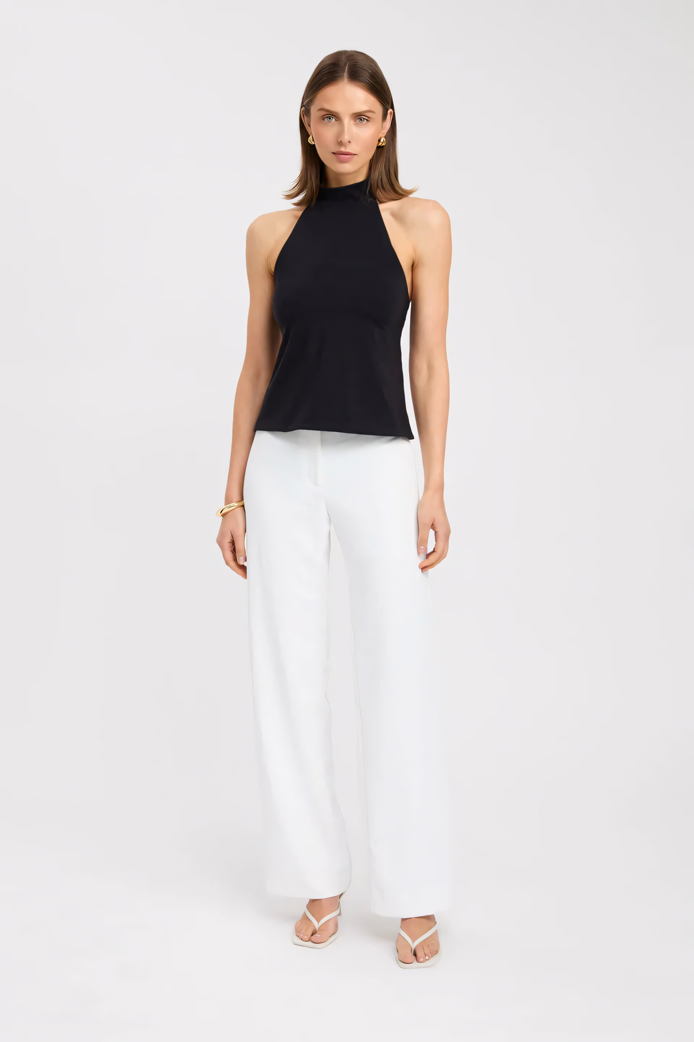 Virena | Sleek Sculpt High-Neck Halter Top