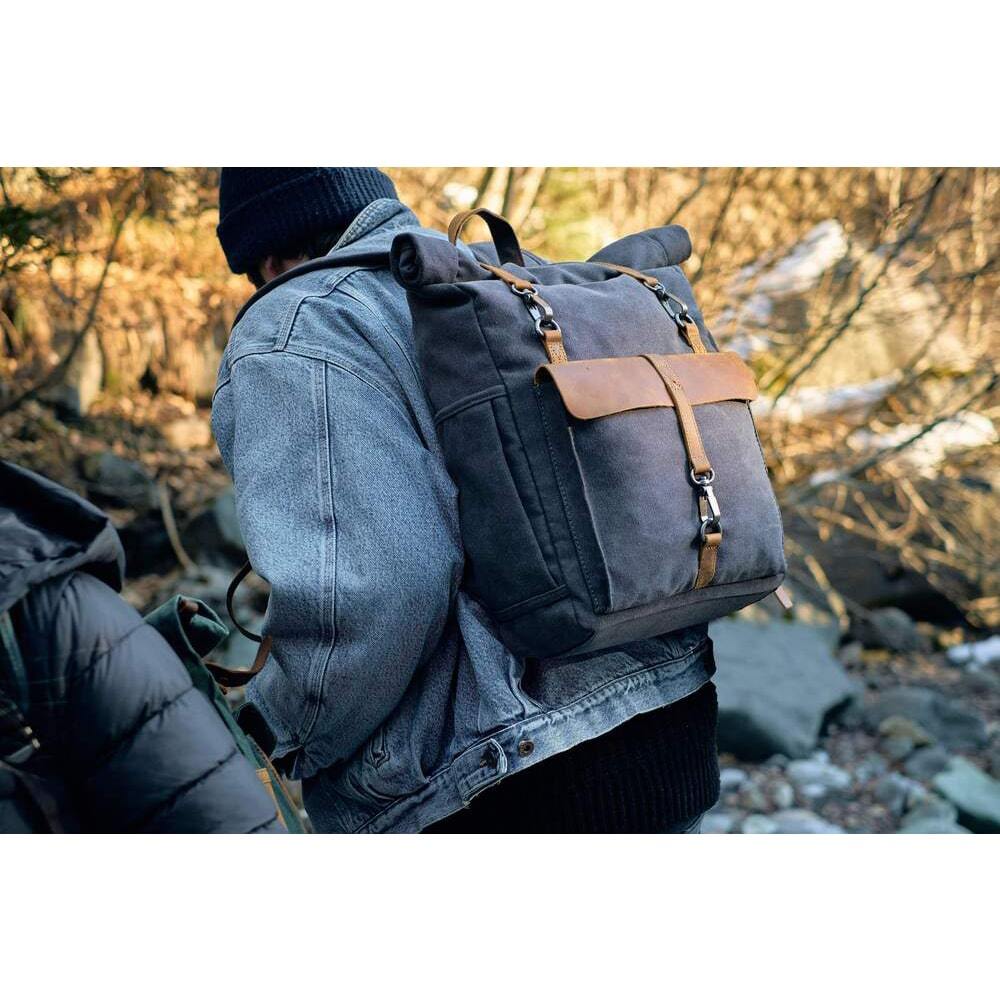 Zurich - Retro canvas backpack