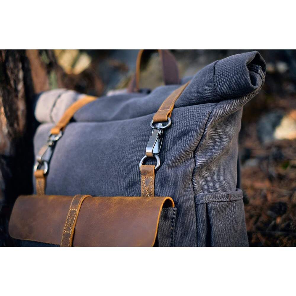 Zurich - Retro canvas backpack