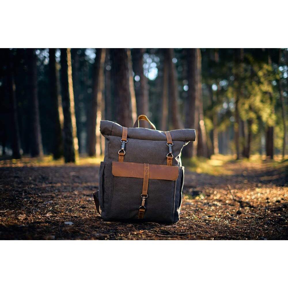 Zurich - Retro canvas backpack