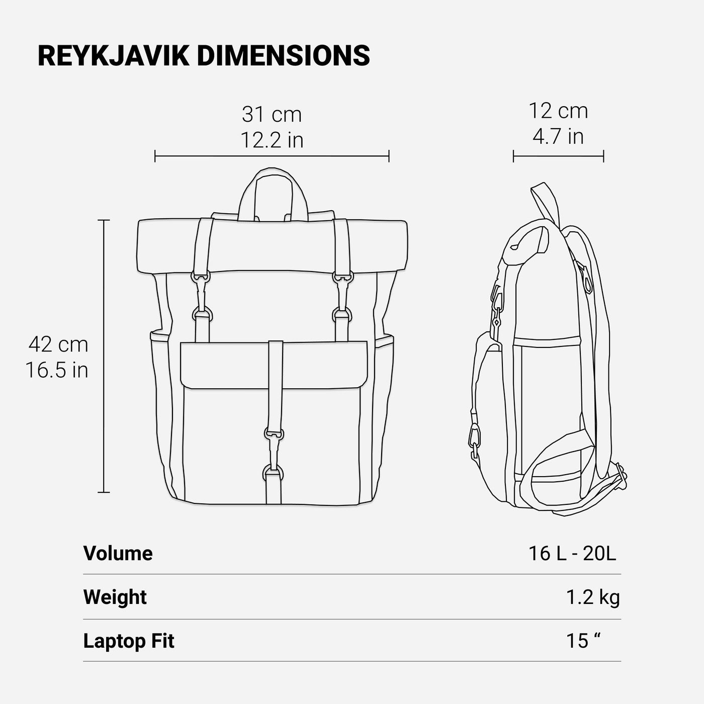 Zurich - Retro canvas backpack