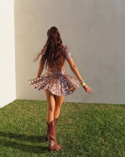 Zaria | Sequin Skater Mini Dress