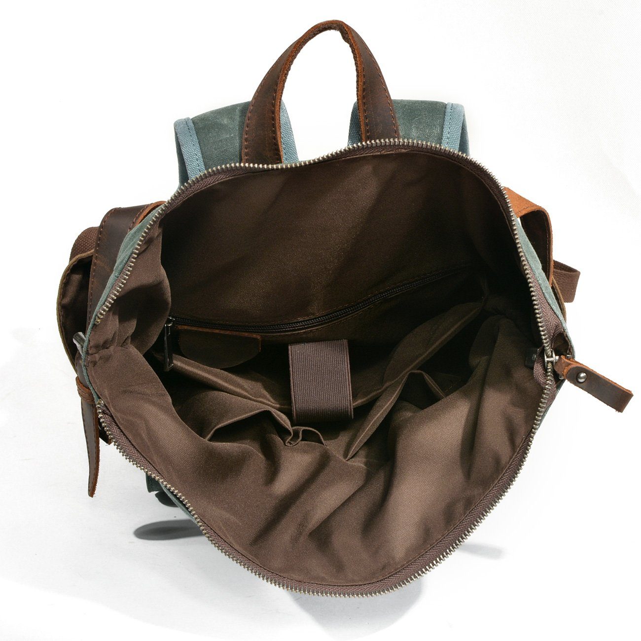Marseille - Roll-top backpack made from wax-coated canvas