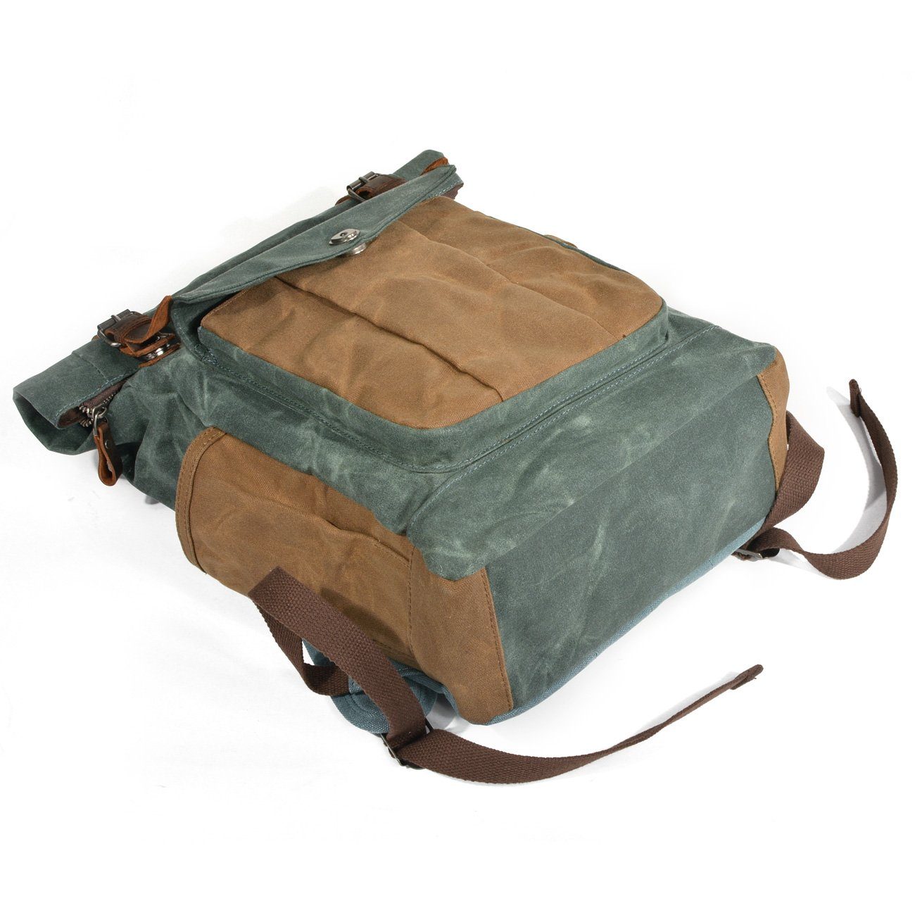 Marseille - Roll-top backpack made from wax-coated canvas