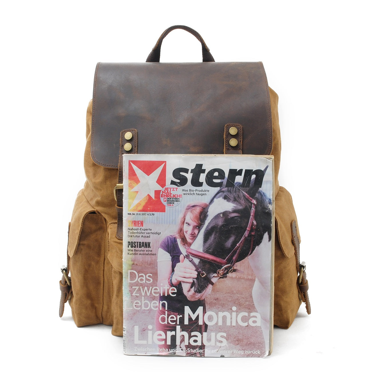 Copenhagen - Backpack made from wax-coated canvas