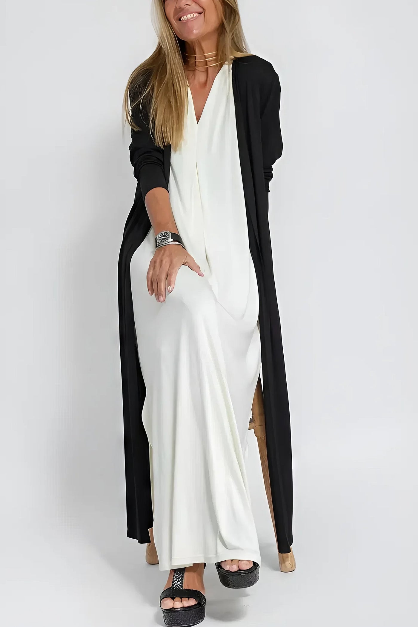 Élodie | Sculpting Dress with Matching Cardigan