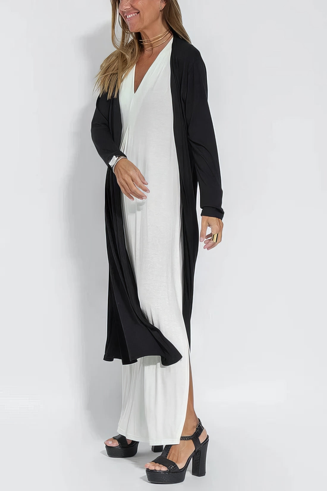 Élodie | Sculpting Dress with Matching Cardigan